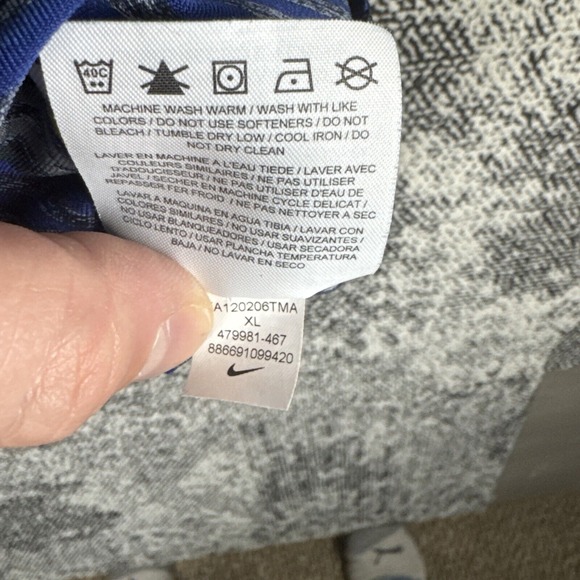 Nike Golf Polo Mens XL Tour Performance Striped Blue Lightweight - Picture 5 of 10